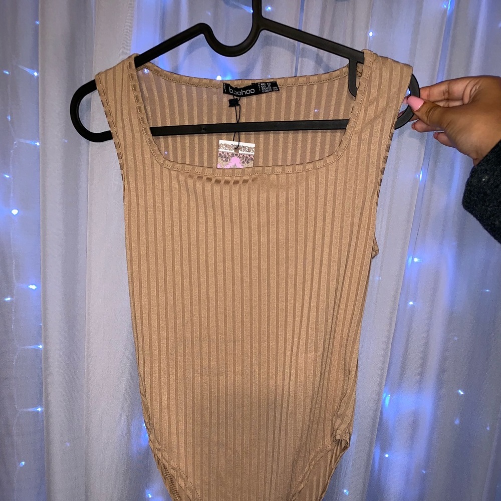 Tall Square Neck Rib Bodysuit (Boohoo)